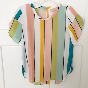 Loft striped blouse size XXSP